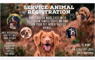 SERVICE ANIMAL REGISTRATION