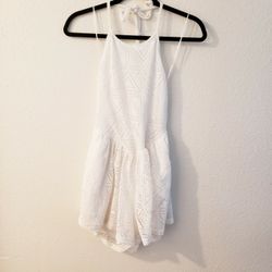 White Romper Size SMALL