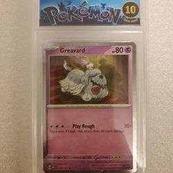 Pokemon Greavard Obsidian Flames Houndstone ex Bx. Holo #100 Graded 10 Gem Mint 