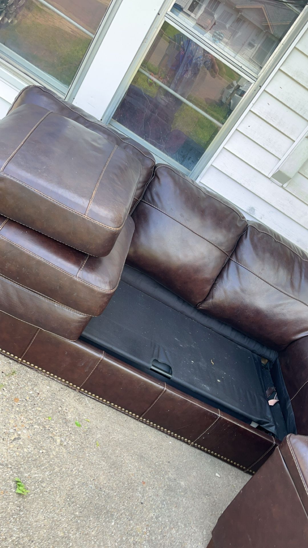 Two Like New Leather Couches 