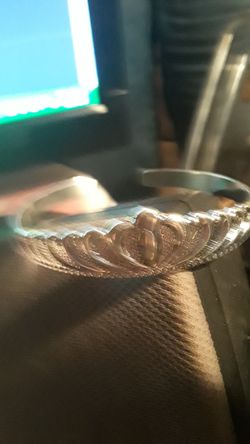 Silver bracelet tiara look $12
