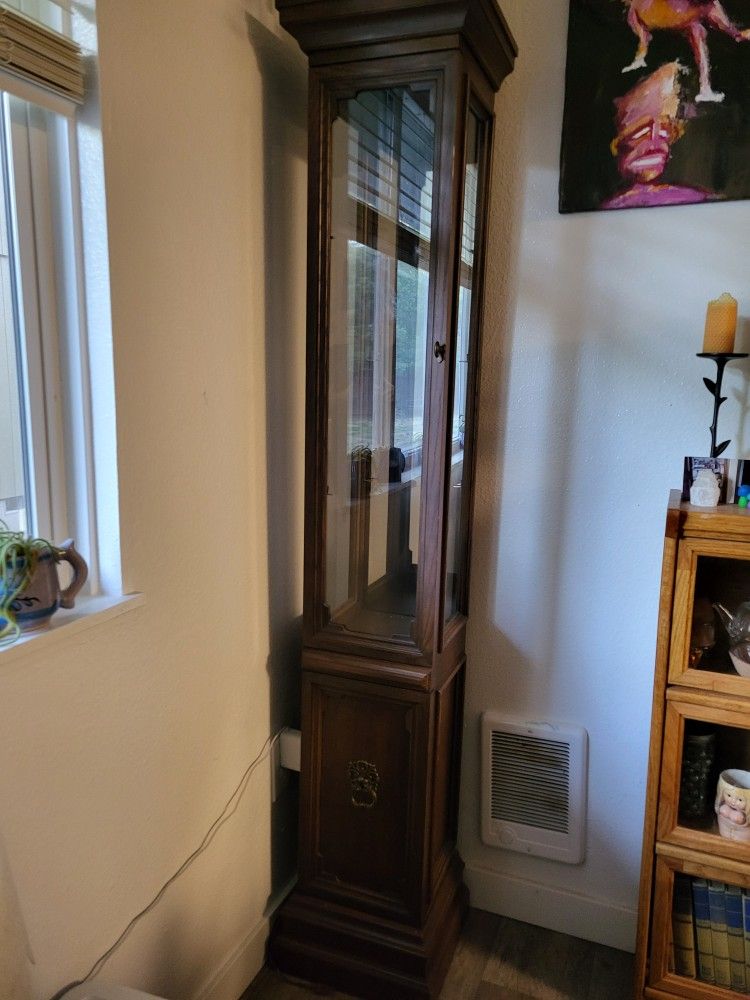 Wood And Glass Display Cabinet