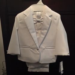 Toddler Baby boys white suit tuxedo size 2