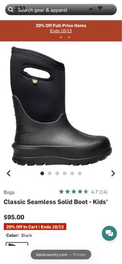 Bogs Classic Seamless Solid Boot - Kids'