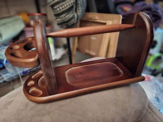 Yarn Spindle With Crochet Hook Holder