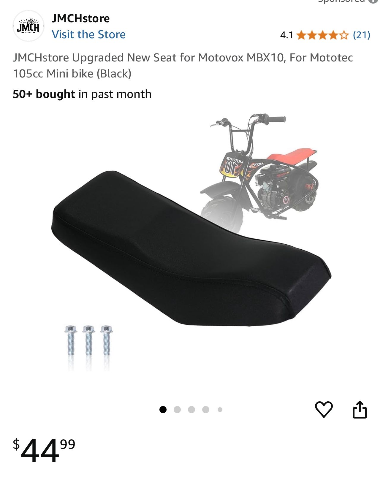 Minibike Seat
