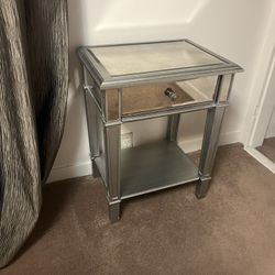 Glass Drawer Night Stand 