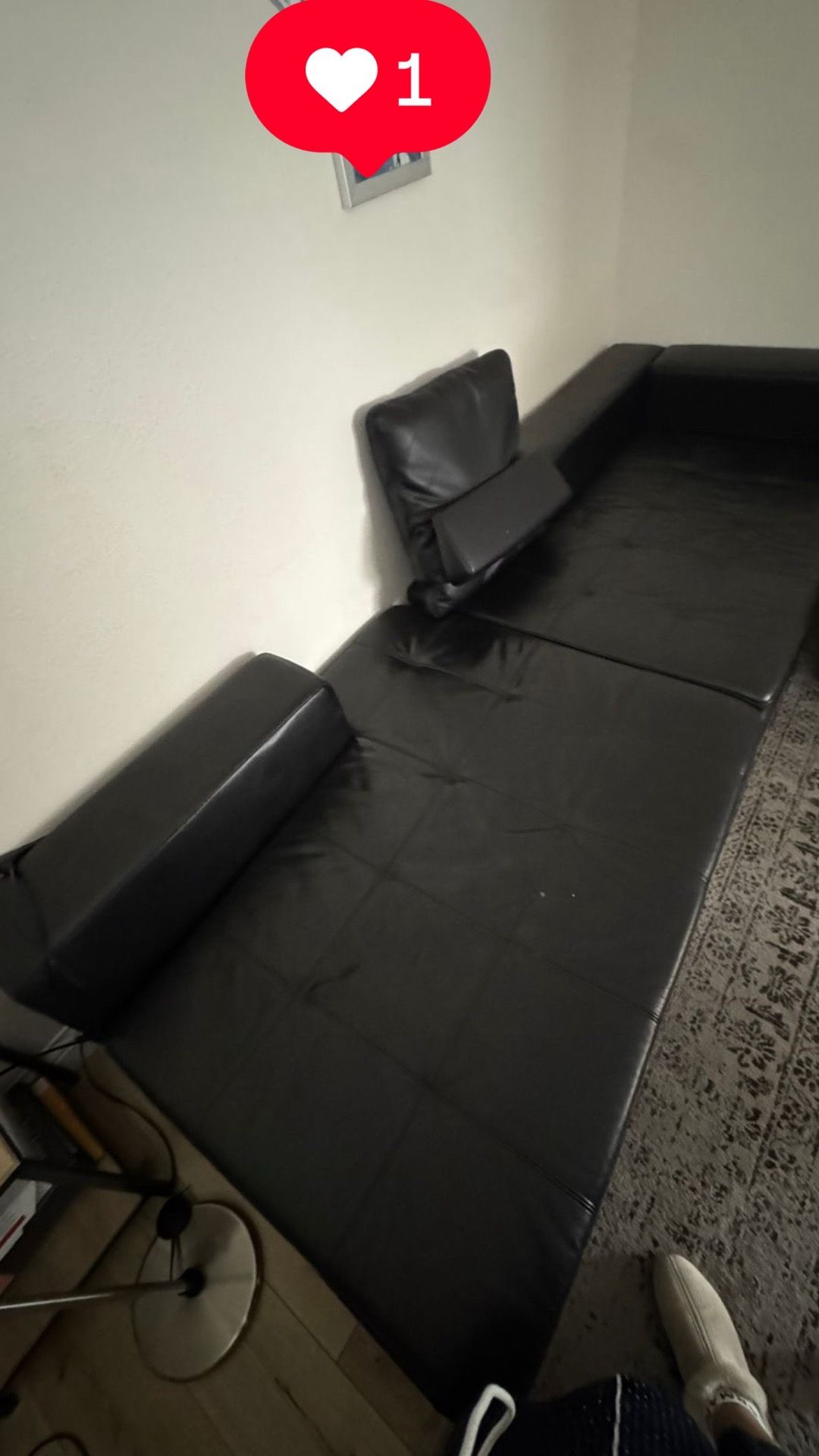 Daybed leather couch