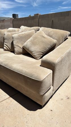 Living Room Couch/Sofa with Coffee Tables and Lamps