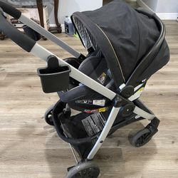 stroller and car seat