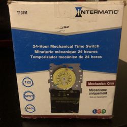 Intermatic T101M 24-Hour Mechanical Timer SPST Mechanism,Gray