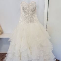 Ivory Beaded Wedding Dress Size 6