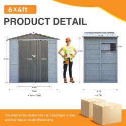4*6FT Iron-Wood Combination Tool Shed – A Perfect Blend of Nature and Functionality