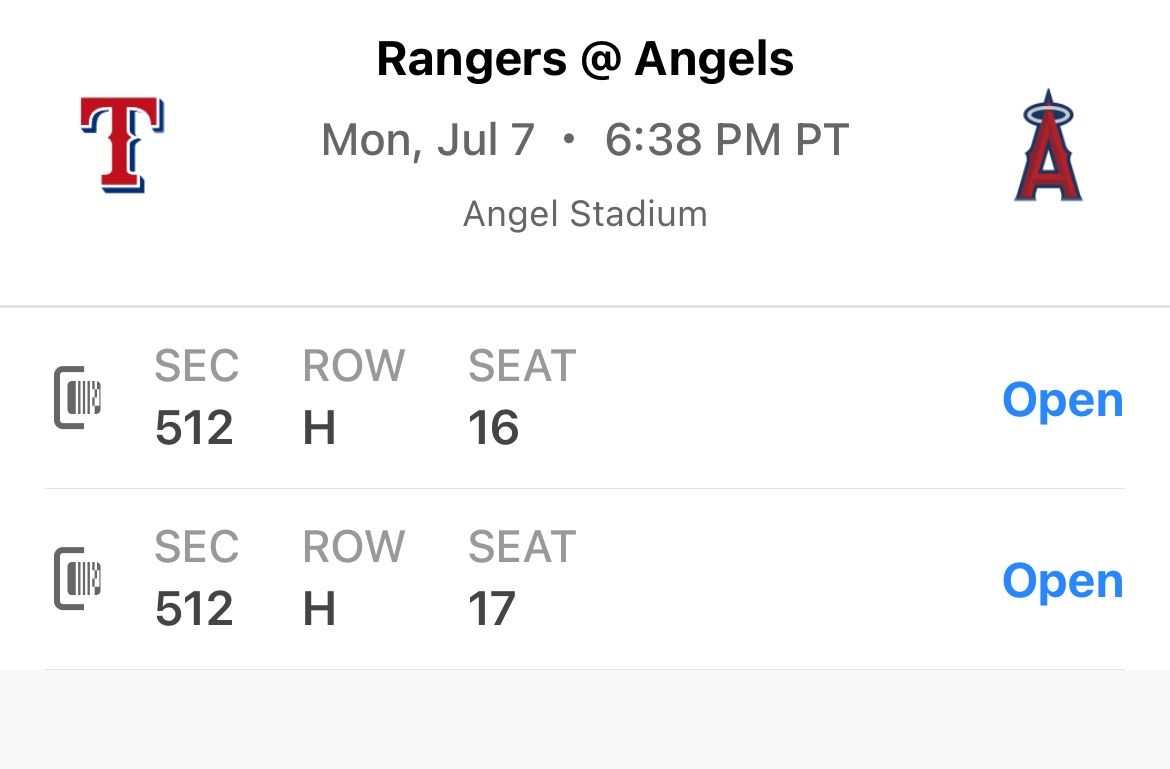 Angel Tickets July 7th