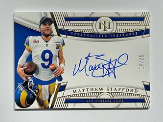 2022 National Treasures Matthew Stafford Personalized Treasures Auto /25