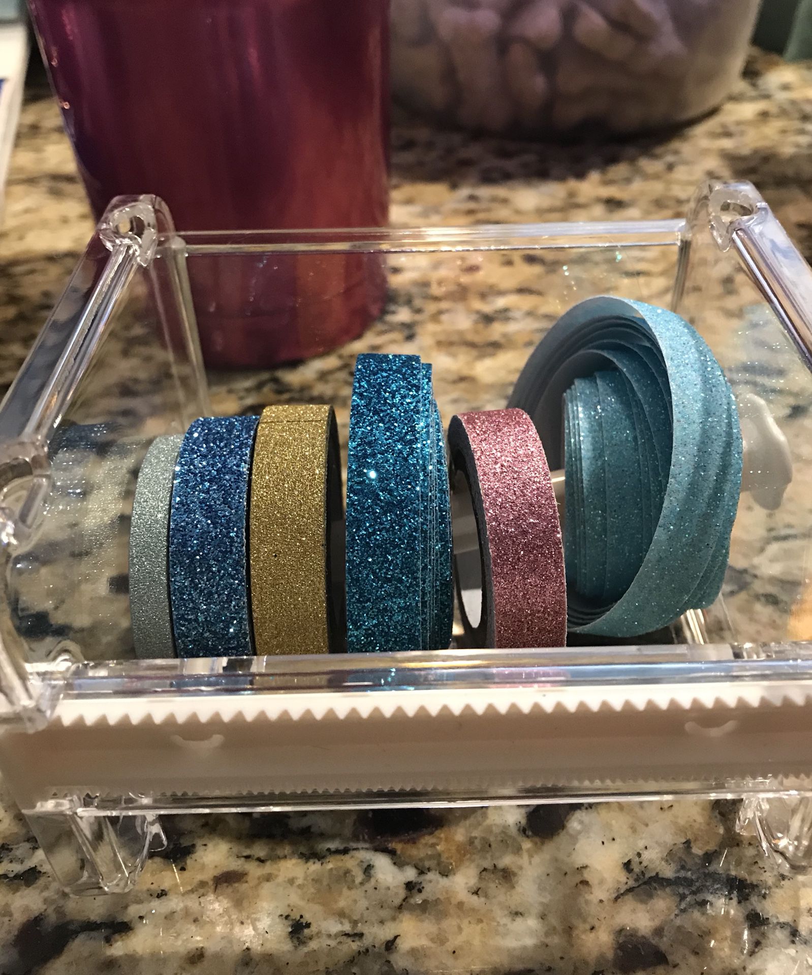 New 6 Rolls of Glitter Washi Tape