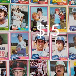 1981 Topps baseball card lot