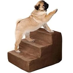 Pet Adobe High Density Foam 3 Step Pet Stairs, 16" L X 15" W X 12" H
