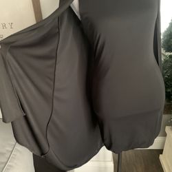 Black Dress With Overlay Cape 