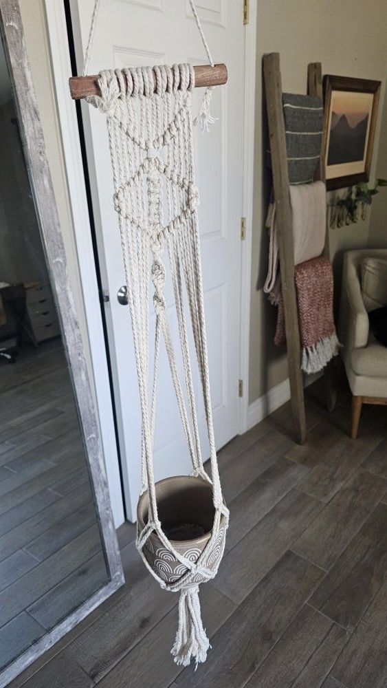 Macrame Hanger With Planter