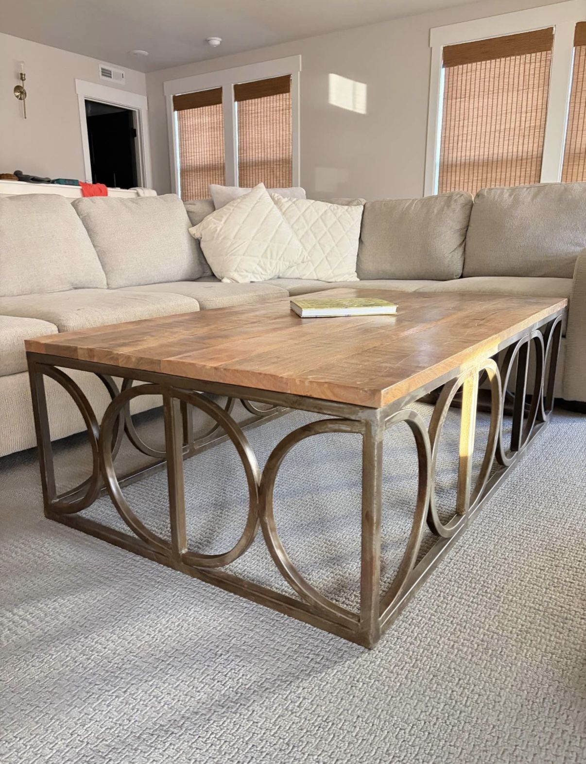 Wooden Iron Coffee Table