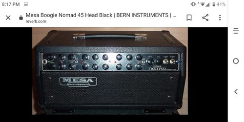 Guitar Amplifier Mesa Boogie Nomad 45 watt tube amp head