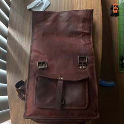 Leather back pack