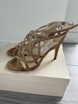 JIMMY CHOO Suede/Nude/Natural Size40