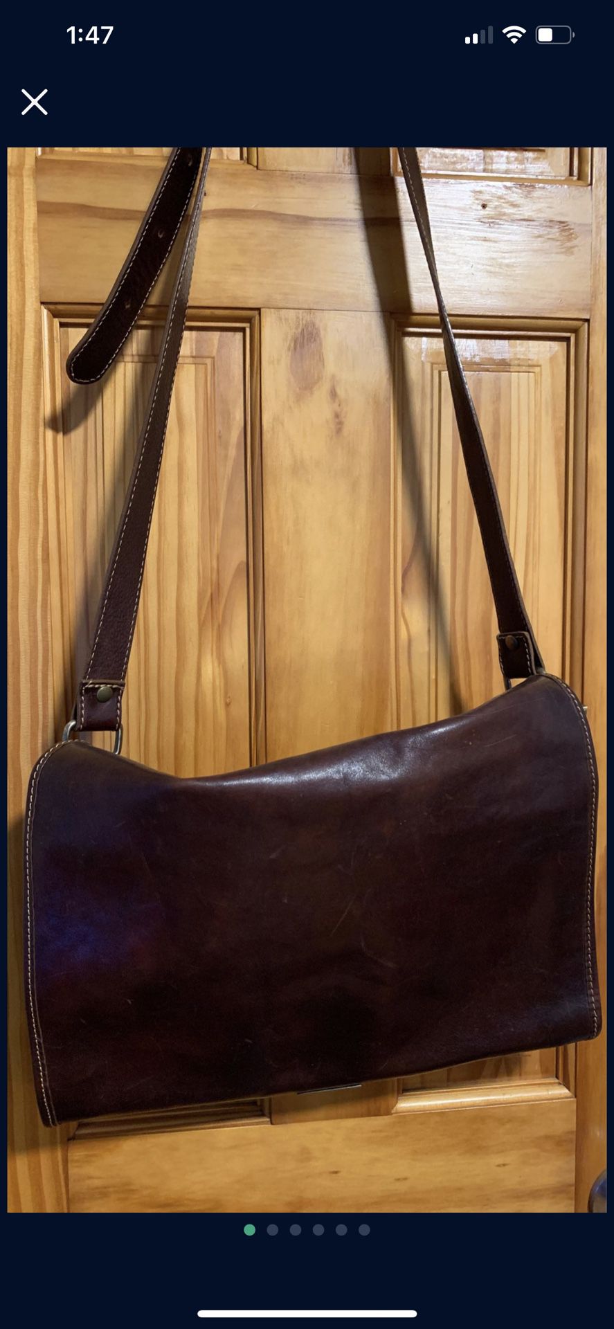 Messenger Bag Genuine Tuscany Italian Leather 
