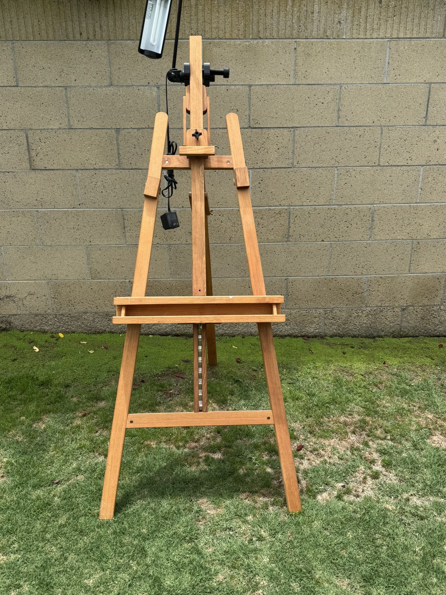 Art Easel Wood With Light For Painting Adjustable