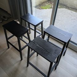 Black Bar Stools - Counter Height