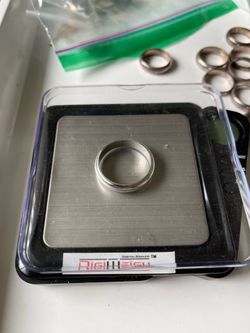 Sterling silver wedding band size 14.5