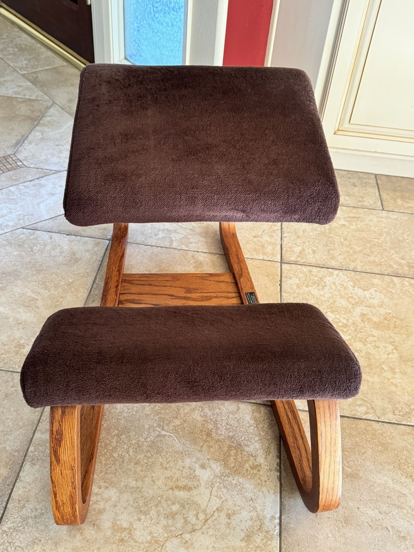 Vintage British Design Corp Bentwood ergonomic kneeling Chair. Wonderful Cond.
