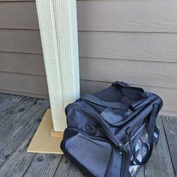 Cat Scratch Post And Travel Bag
