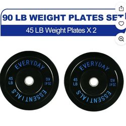 45 Lbs/Pounds Weight Plate Set