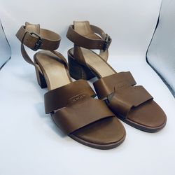 Sz 9.5 Madewell Brown Strappy Leather Sandles