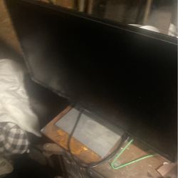 Dell Monitor  And Tower and Keyboard 
