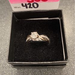 Engagement Ring  10k  .77 Diamond Weight Sz 6.5