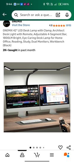 42"LED Desk Lamp with Clamp (New Never Used)