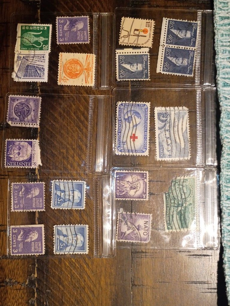 Us Postage Stamps Some Are Only 1/2 Cent They Are Old And...
