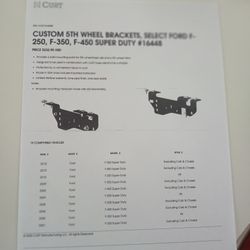 5th Wheel Mounting Brackets