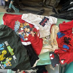 Kids clothes bundle Spider-Man , Elmo , Toy Story, Levi Tee Shirt and Set