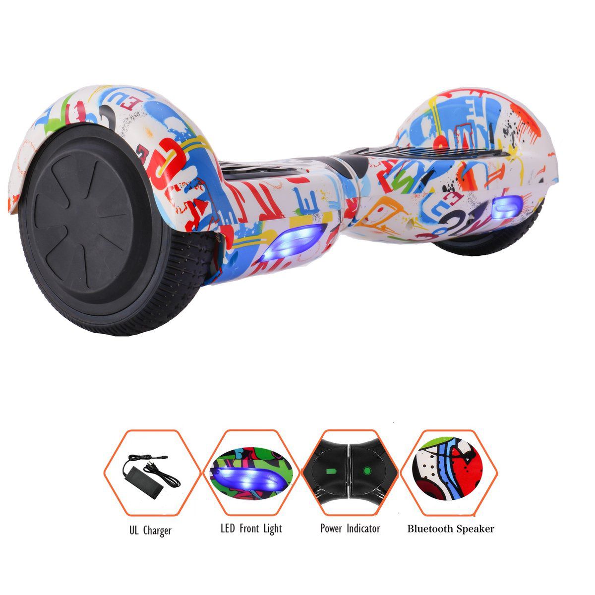 Hoverboard new in the box blue tooth with light