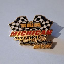 2000 June 11 Michigan International Speedway Two Mile Oval Brooklyn Michigan NASCAR Race Track Racing Enamel Collectible Lapel Pin A-1