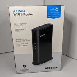 NETGEAR AX1600 Wi-Fi 6 Router 4-Stream 1.6 Gbps Cover 1500 SF (RAX5-100PAS)