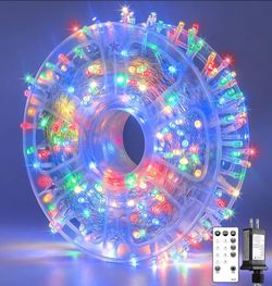 400FT 800 LED Christmas String Lights with Remote, LED Outdoor Waterproof Fairy Lights, Connectable Timer Dimmable Holiday Lights for Roof, Wedding