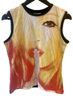 Madonna Vintage Shh Drowned World Tour Tank Top 2001 concert tour shirt