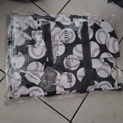 Baseball Print Tote Bag