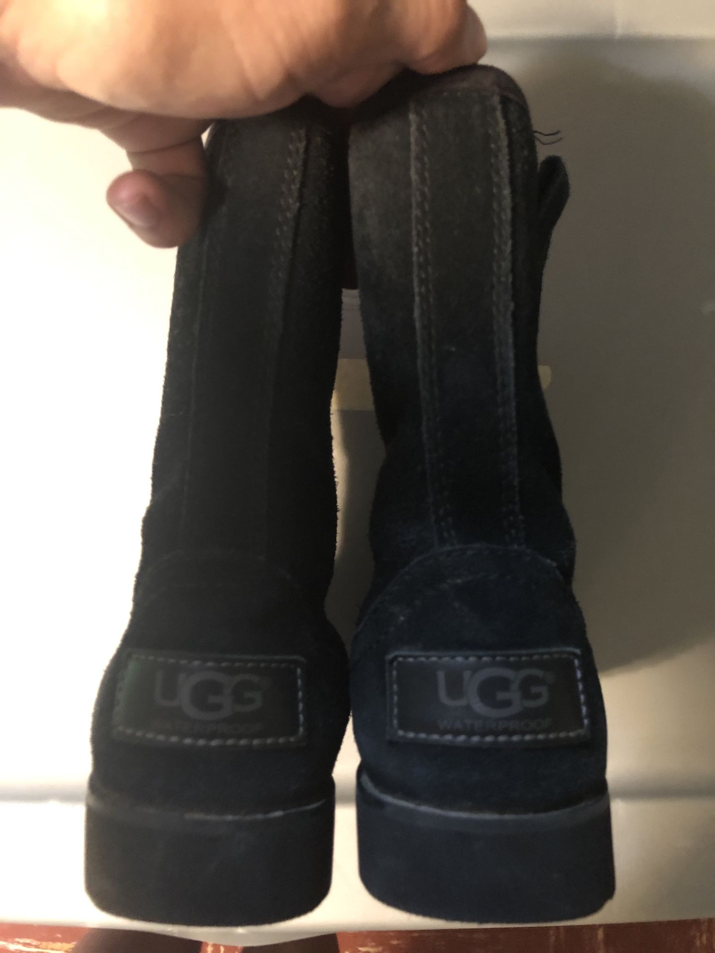 Kids Black Ugg Boots; Size 2