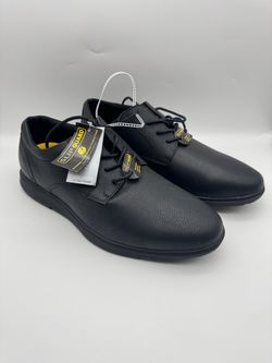 SlipGuard Black Slip-Resistant Work Shoes